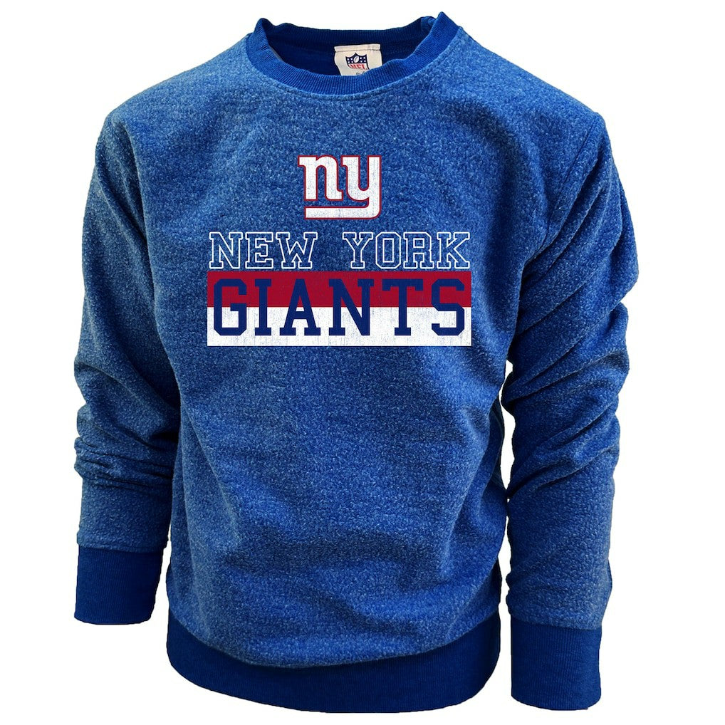 New York Giants Wes & Willy Youth Reversible Fleece Pullover Sweatshirt Royal - NFL