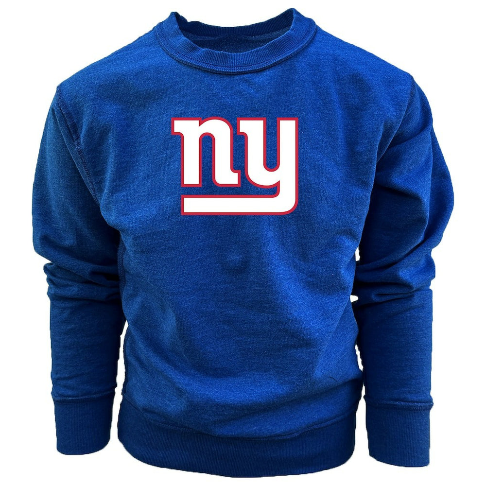 New York Giants Wes & Willy Youth Reversible Fleece Pullover Sweatshirt Royal - NFL
