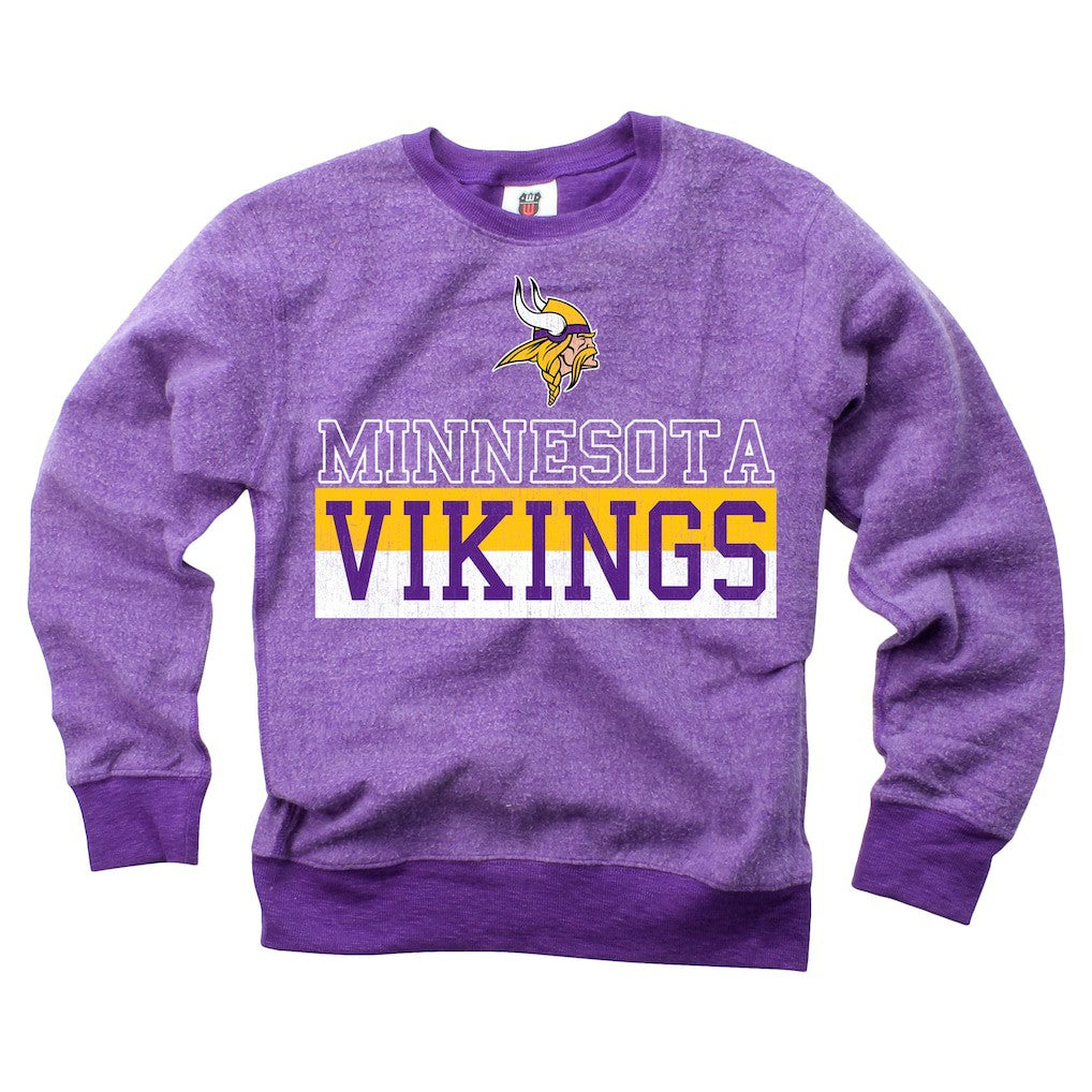 Minnesota Vikings Wes & Willy Youth Reversible Fleece Pullover Sweatshirt Purple - NFL