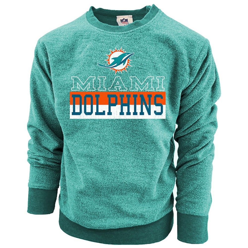 Miami Dolphins Wes & Willy Youth Reversible Fleece Pullover Sweatshirt Aqua - NFL