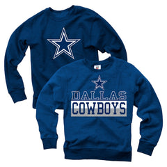 Dallas Cowboys Wes & Willy Youth Reversible Fleece Pullover Sweatshirt Navy - NFL