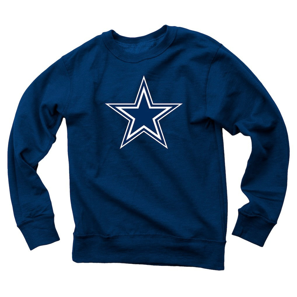 Dallas Cowboys Wes & Willy Youth Reversible Fleece Pullover Sweatshirt Navy - NFL