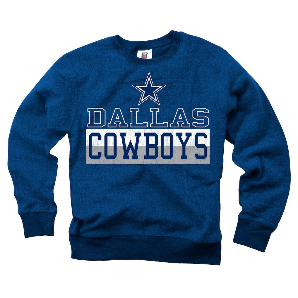 Dallas Cowboys Wes & Willy Youth Reversible Fleece Pullover Sweatshirt Navy - NFL