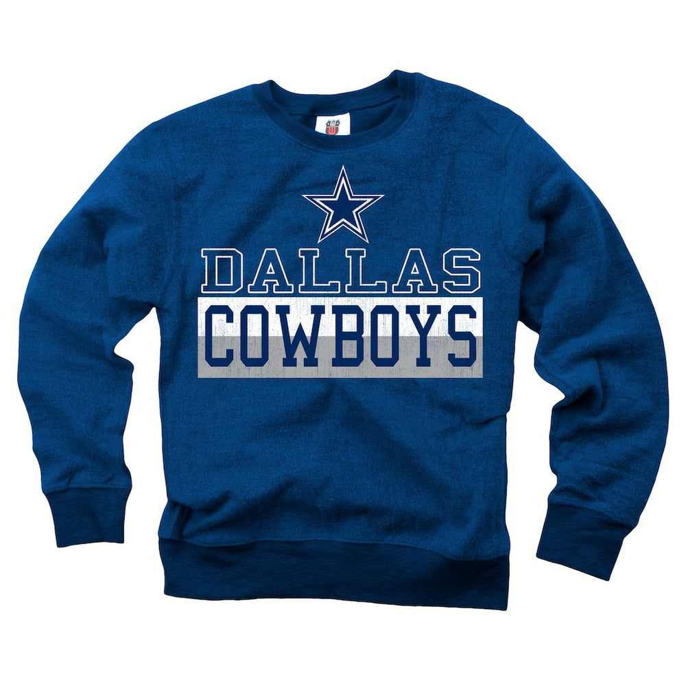 Dallas Cowboys Wes & Willy Youth Reversible Fleece Pullover Sweatshirt Navy - NFL