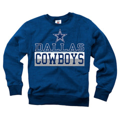 Dallas Cowboys Wes & Willy Youth Reversible Fleece Pullover Sweatshirt Navy - NFL