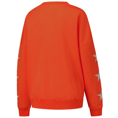 Cleveland Browns Gameday Couture Women's Rhinestone Star Sleeve Settle the Score Oversized Pullover Sweatshirt Orange - NFL