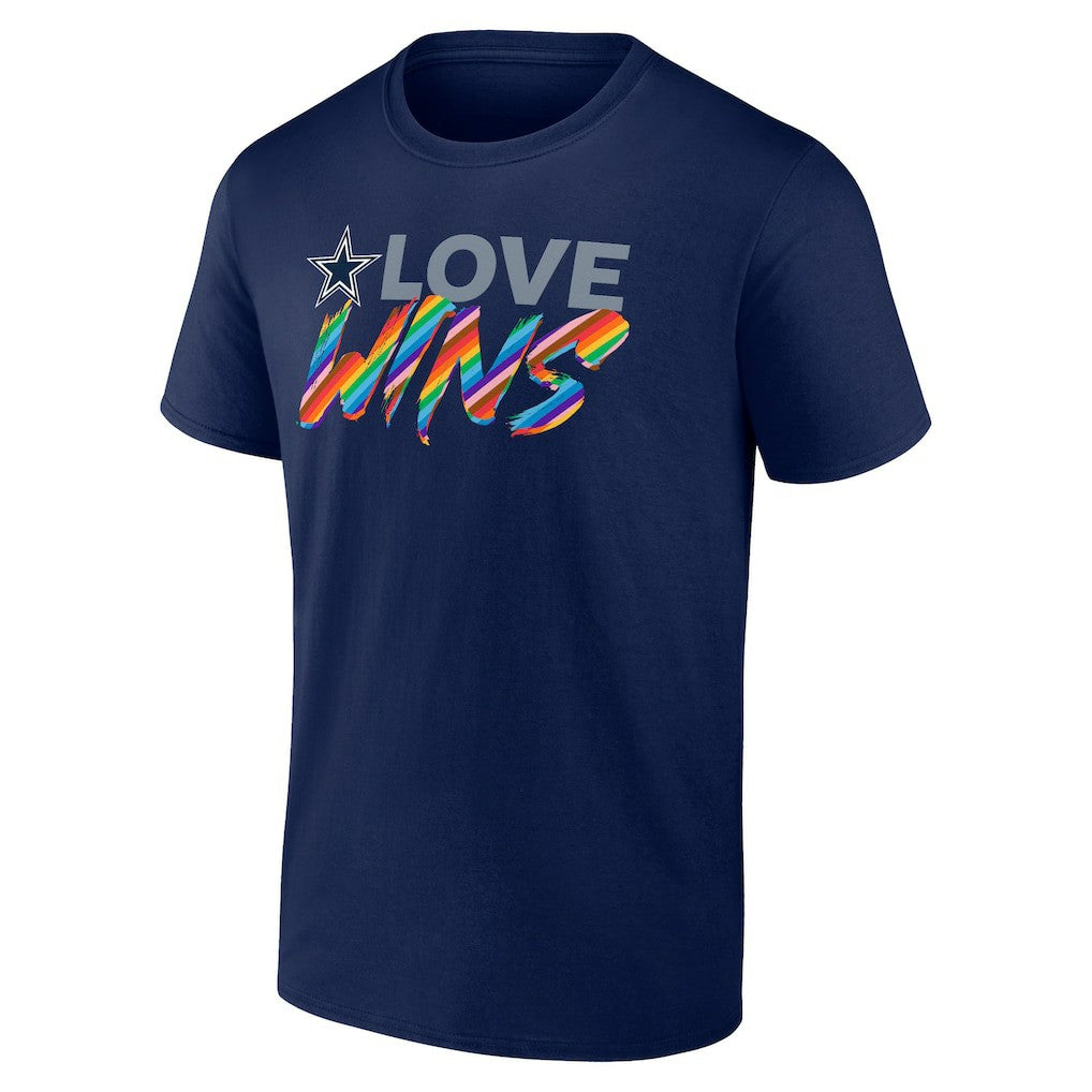Dallas Cowboys Love Wins T-Shirt Navy - NFL