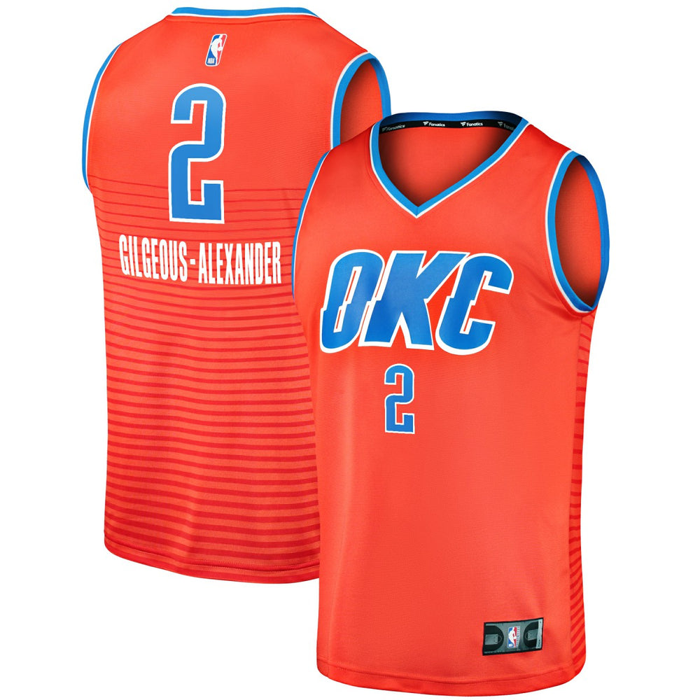 Fanatics - Shai Gilgeous-Alexander Oklahoma City Thunder Fast Break Player Jersey - Statement Edition - Orange