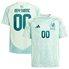 Adidas Mexico National Team Youth 2024 Away Replica Custom Jerseys - Green