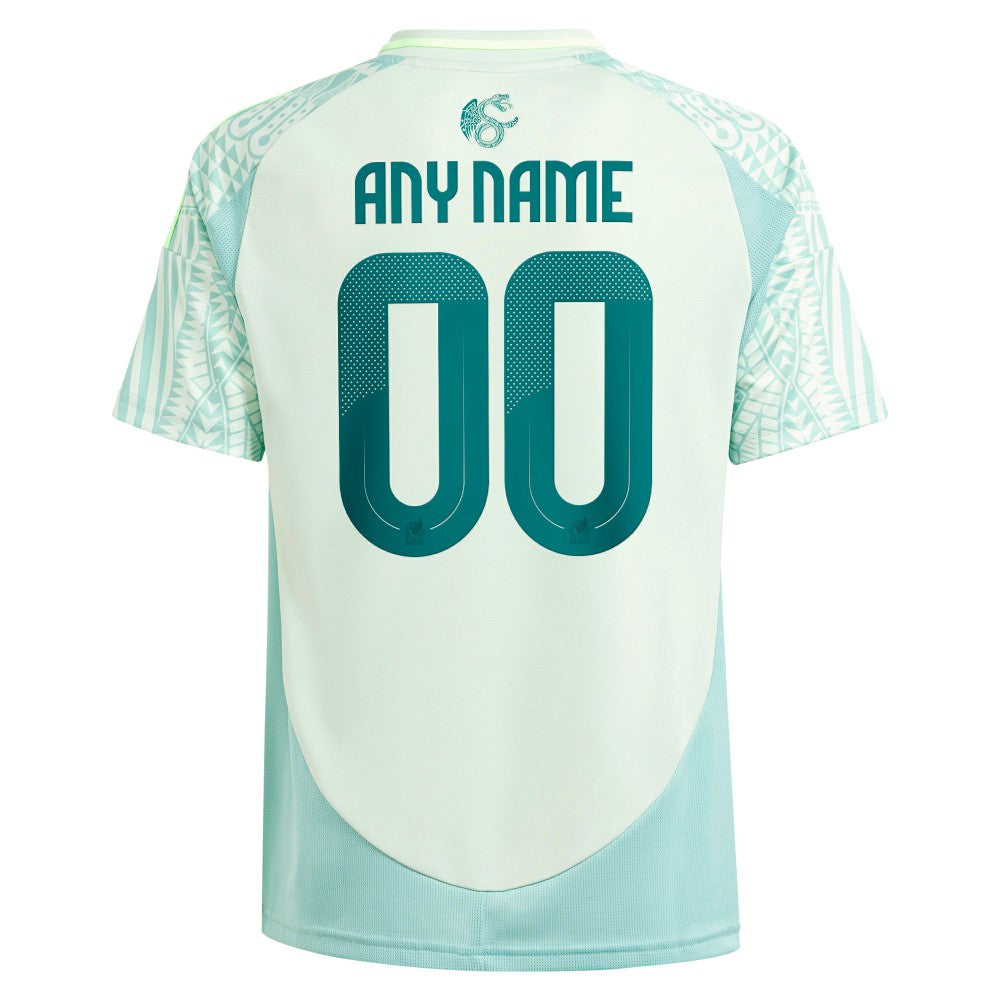 Adidas Mexico National Team Youth 2024 Away Replica Custom Jerseys - Green