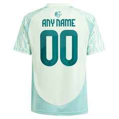 Adidas Mexico National Team Youth 2024 Away Replica Custom Jerseys - Green
