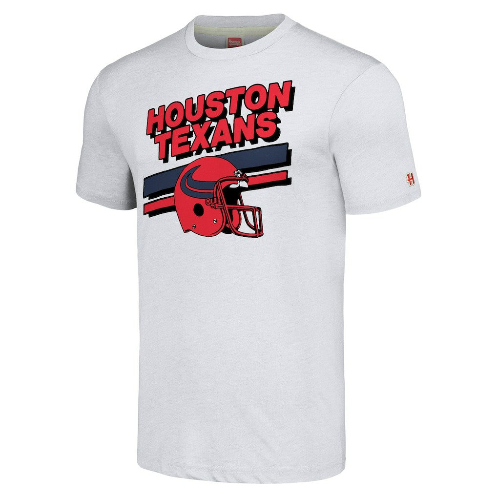 Houston Texans Homage Unisex Striped Tri-Blend T-Shirt Gray - NFL
