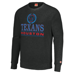 Houston Texans Homage Unisex Color Rush Crest Tri-Blend Pullover Sweatshirt Charcoal - NFL