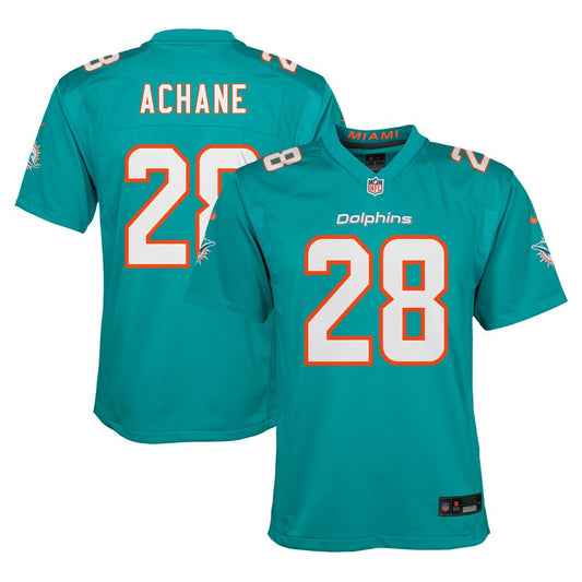 De’Von Achane Miami Dolphins Youth Game Jersey - Aqua | NFL Jerseys