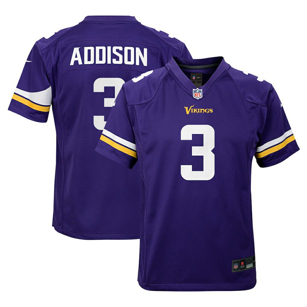 Jordan Addison Minnesota Vikings Youth Game Jersey Purple - Nike