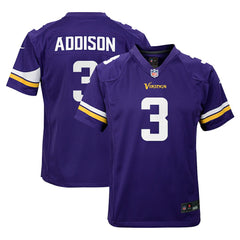 Jordan Addison Minnesota Vikings Youth Game Jersey Purple - Nike