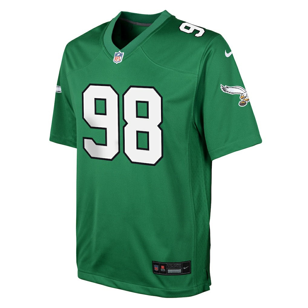 Jalen Carter Philadelphia Eagles Youth Game Jersey - Kelly Green | NFL Jerseys