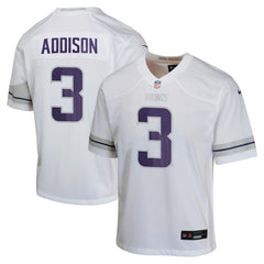 Jordan Addison Minnesota Vikings Youth Game Jersey White - Nike