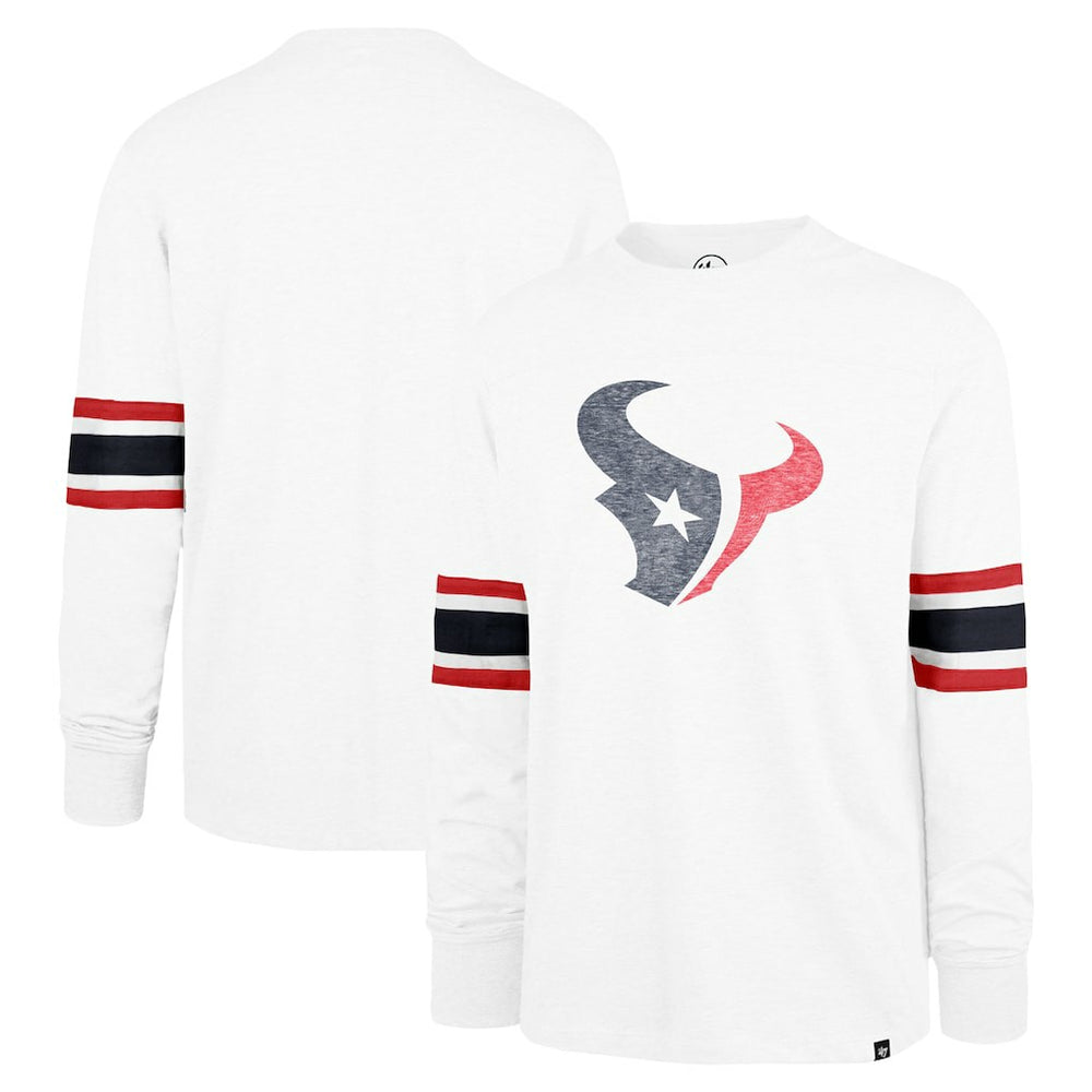 Houston Texans '47 Gridiron Premier Brex Long Sleeve T-Shirt White - 47 brand