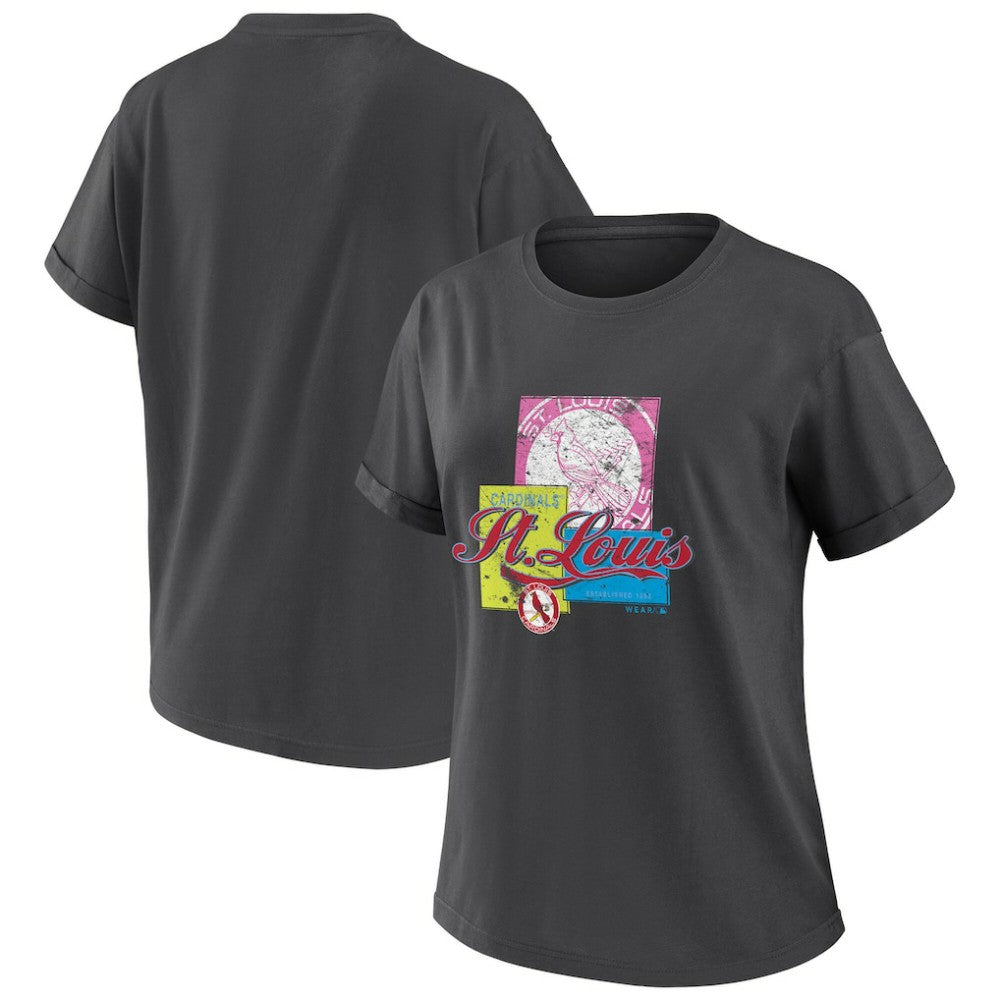 St. Louis Cardinals WEAR by Erin Andrews Women's Domestic Box Color Boyfriend T-Shirt for sale