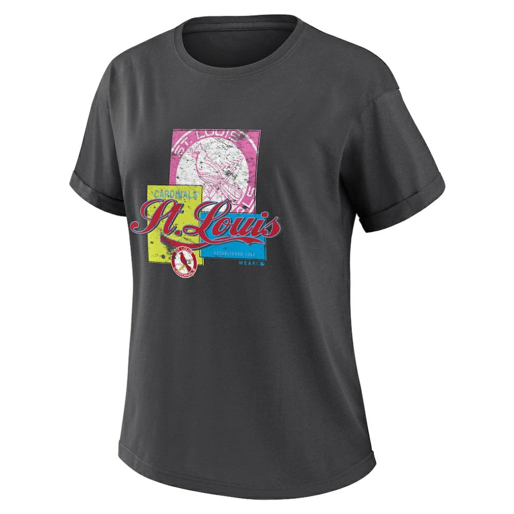 St. Louis Cardinals WEAR by Erin Andrews Women's Domestic Box Color Boyfriend T-Shirt for sale