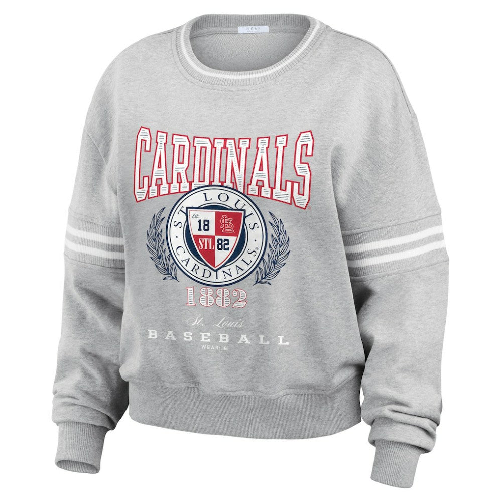 St. Louis Cardinals WEAR by Erin Andrews Women's Domestic Crest Pullover Sweatshirt discount