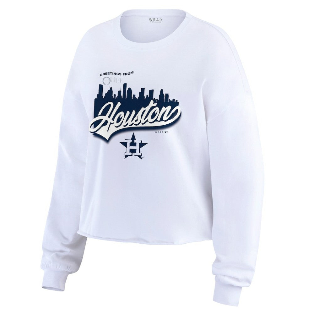 Houston Astros WEAR by Erin Andrews Women's Domestic Postcard Long Sleeve T-Shirt Lifestyle