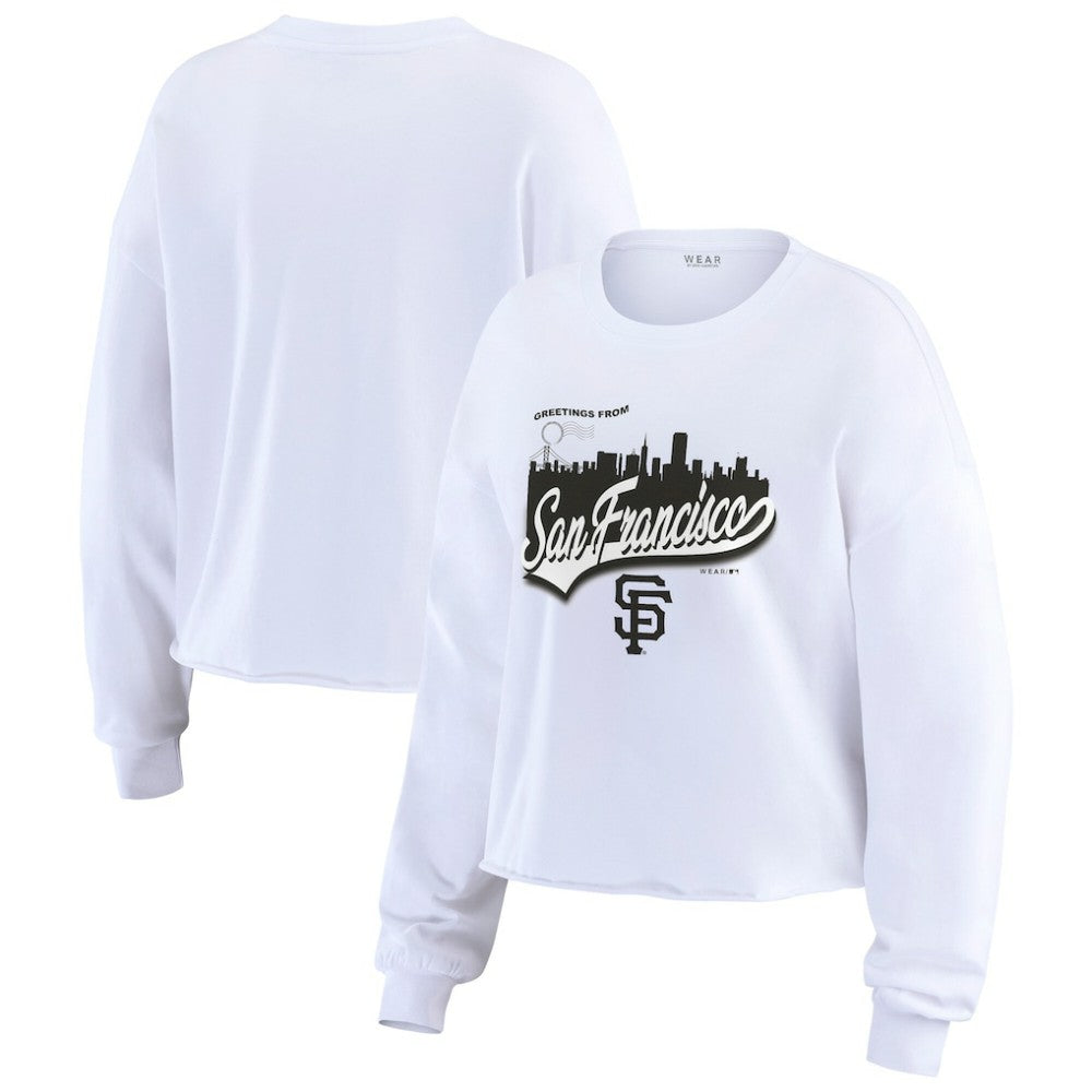 San Francisco Giants WEAR by Erin Andrews Women's Domestic Postcard Long Sleeve T-Shirt Sale