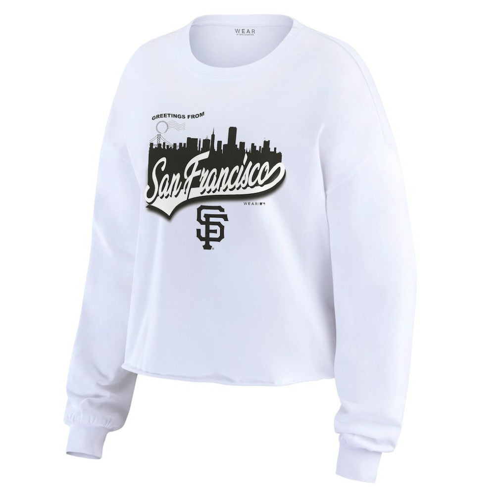 San Francisco Giants WEAR by Erin Andrews Women's Domestic Postcard Long Sleeve T-Shirt Sale