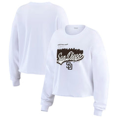 San Diego Padres WEAR by Erin Andrews Women's Domestic Postcard Long Sleeve T-Shirt On Sale