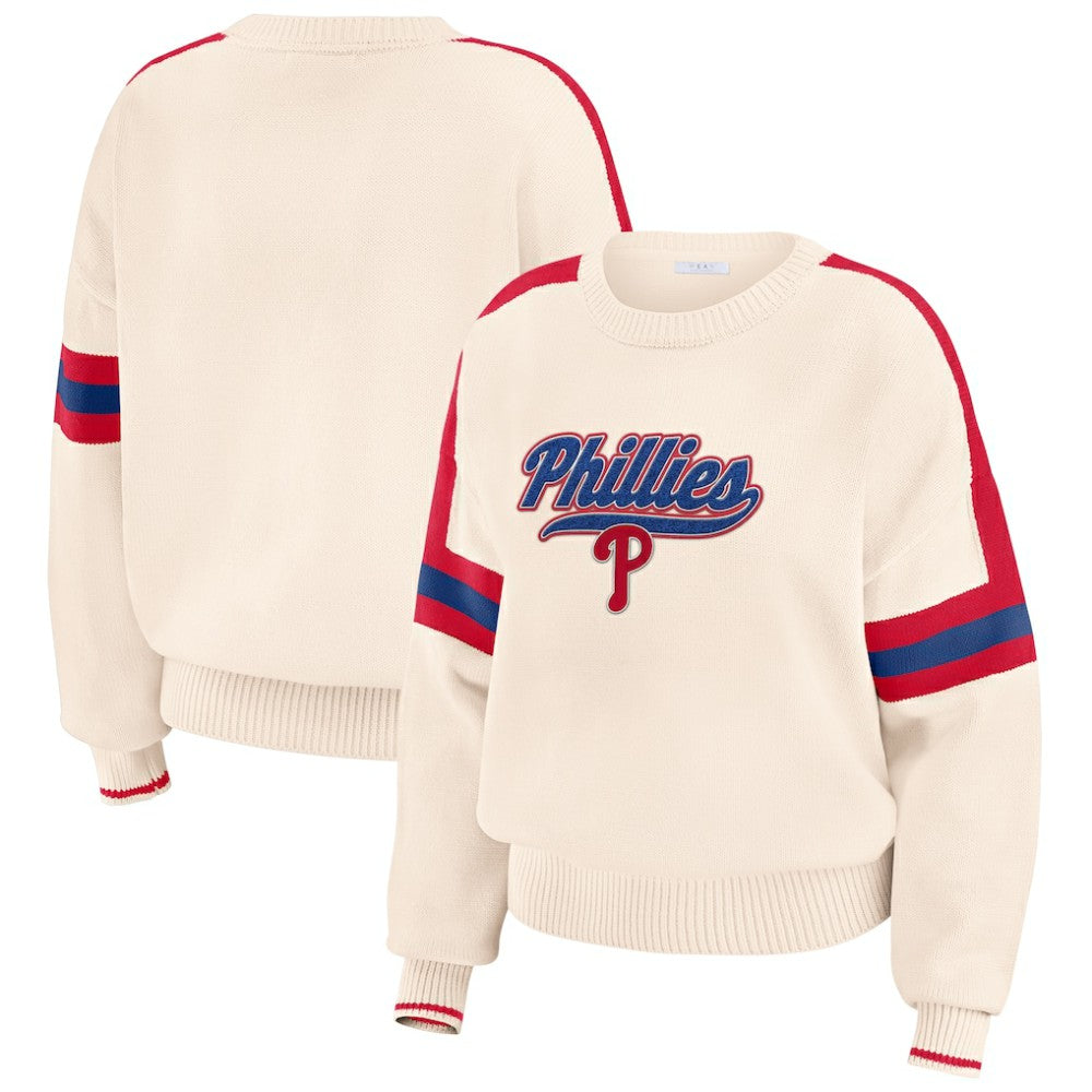 Philadelphia Phillies WEAR by Erin Andrews Women's Stripe Pullover Sweater Online
