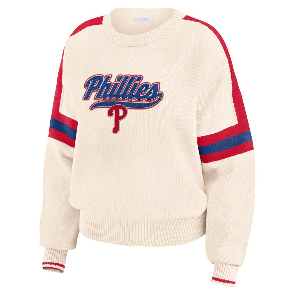 Philadelphia Phillies WEAR by Erin Andrews Women's Stripe Pullover Sweater Online