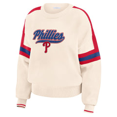 Philadelphia Phillies WEAR by Erin Andrews Women's Stripe Pullover Sweater Online