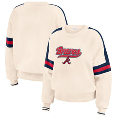 Atlanta Braves WEAR by Erin Andrews Women's Stripe Pullover Sweater Online