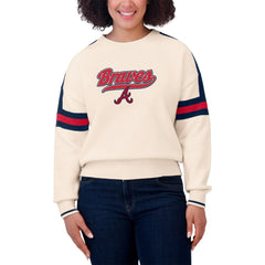 Atlanta Braves WEAR by Erin Andrews Women's Stripe Pullover Sweater Online