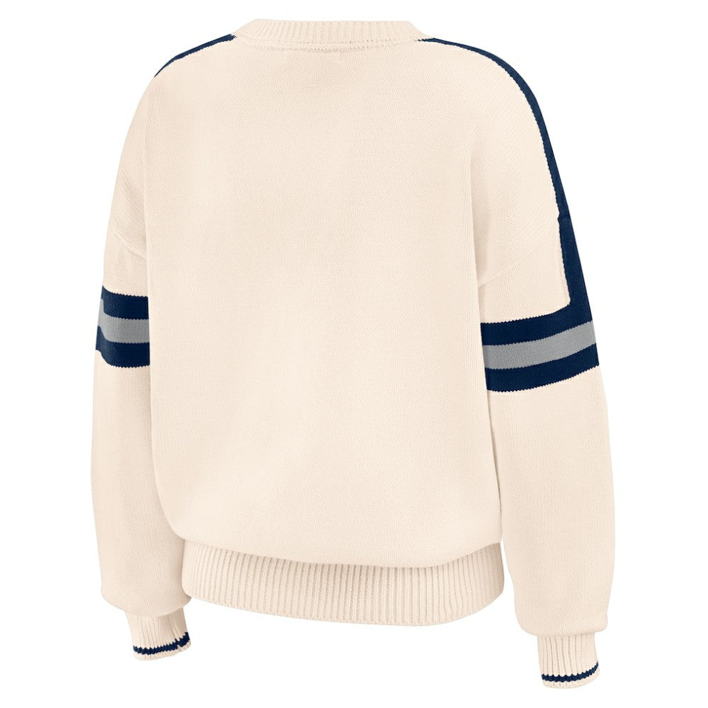 New York Yankees WEAR by Erin Andrews Women's Stripe Pullover Sweater On Sale