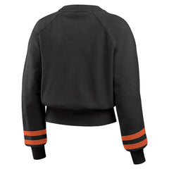 Baltimore Orioles WEAR by Erin Andrews Women's Vintage Washed Cropped Pullover Sweatshirt Near Me