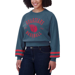 Cleveland Guardians WEAR by Erin Andrews Women's Vintage Washed Cropped Pullover Sweatshirt Near Me