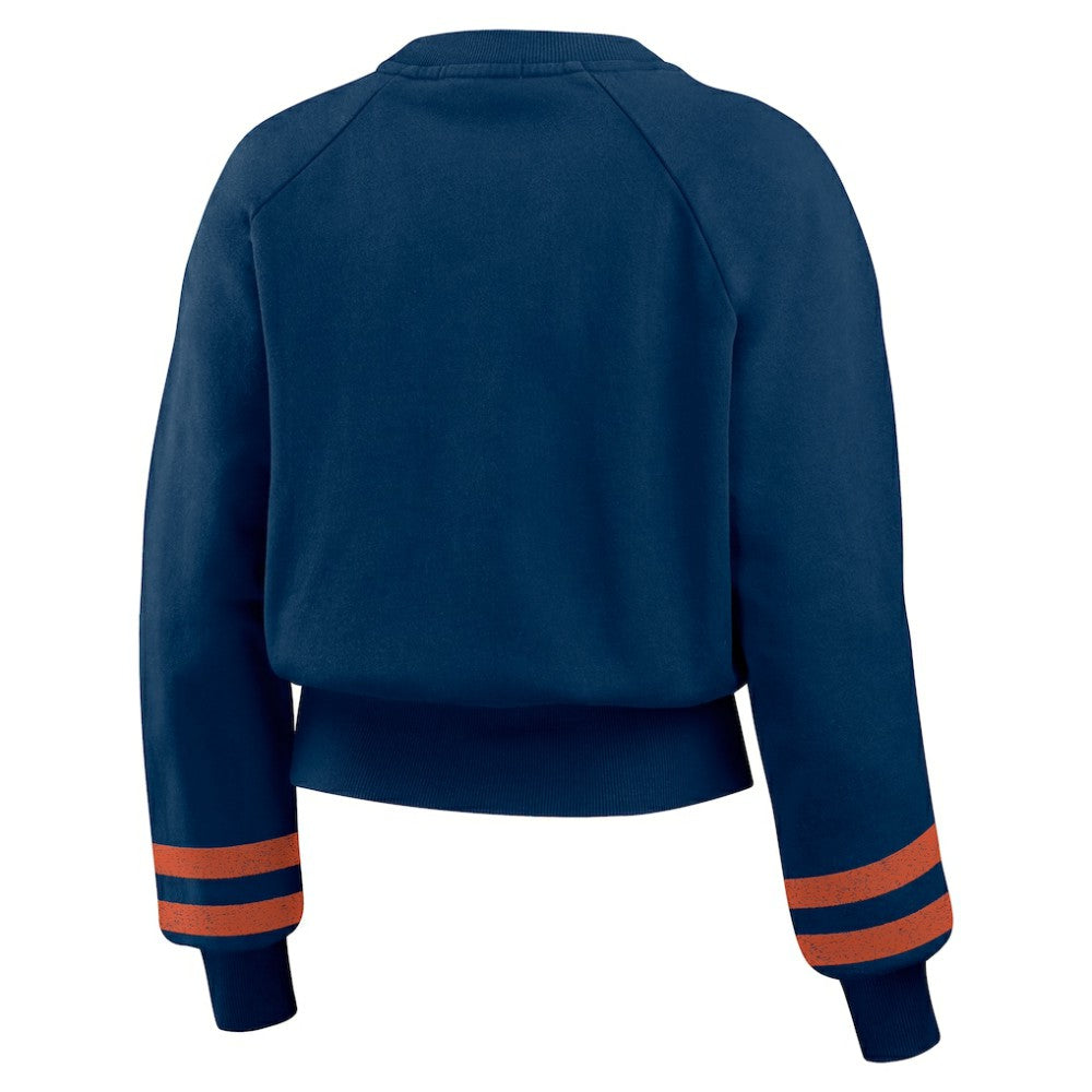 Houston Astros WEAR by Erin Andrews Women's Vintage Washed Cropped Pullover Sweatshirt On Sale