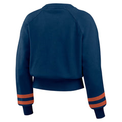 Houston Astros WEAR by Erin Andrews Women's Vintage Washed Cropped Pullover Sweatshirt On Sale