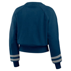 New York Yankees WEAR by Erin Andrews Women's Vintage Washed Cropped Pullover Sweatshirt Online