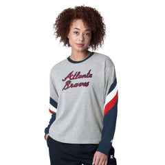 Atlanta Braves Starter Women's Triple A Fashion Color Block Long Sleeve Top Lifestyle