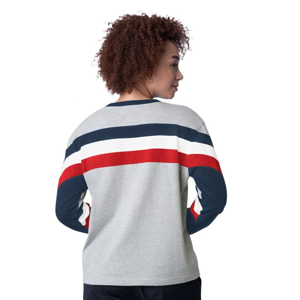 Atlanta Braves Starter Women's Triple A Fashion Color Block Long Sleeve Top Lifestyle