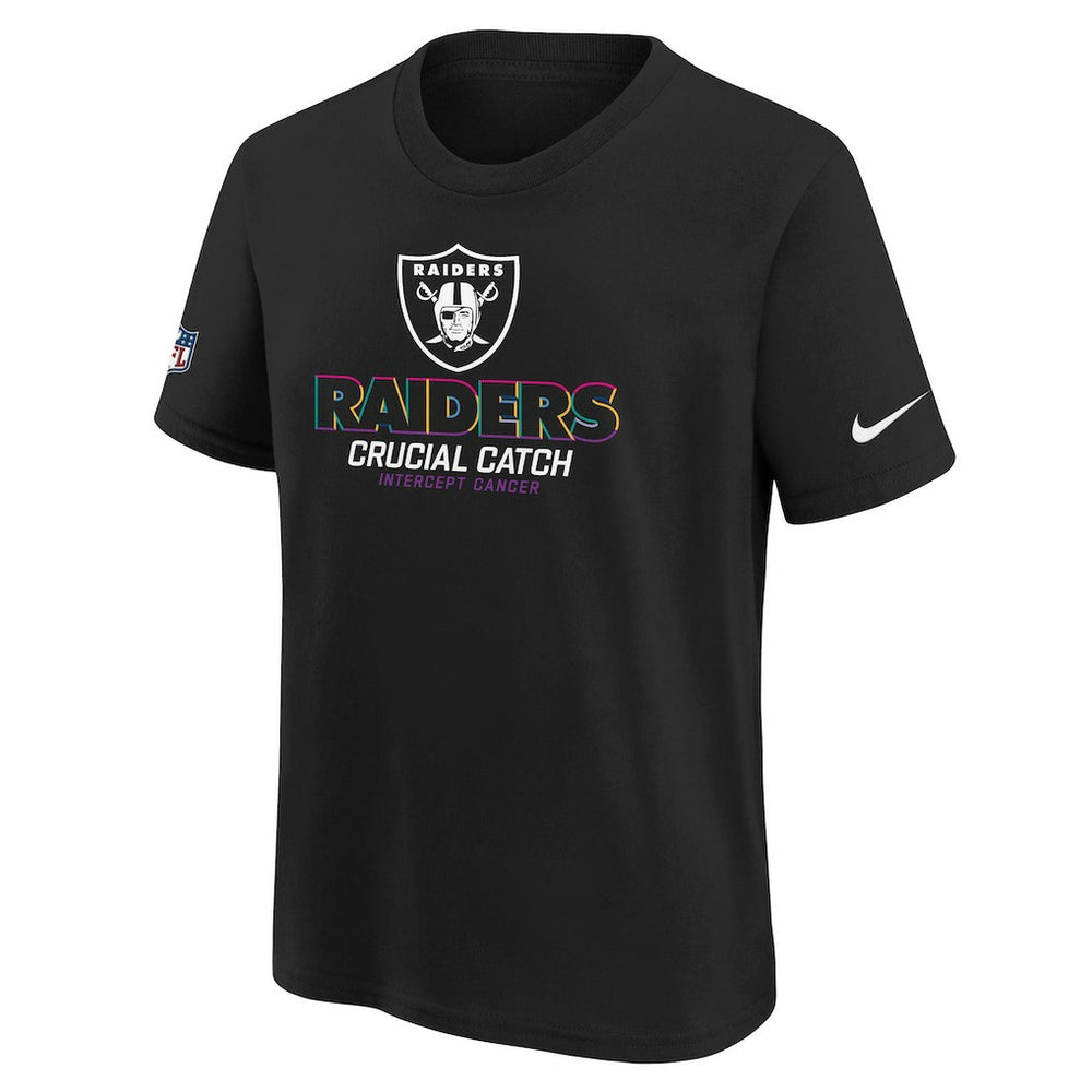 Las Vegas Raiders Youth 2024 NFL Crucial Catch T-Shirt Black - Nike