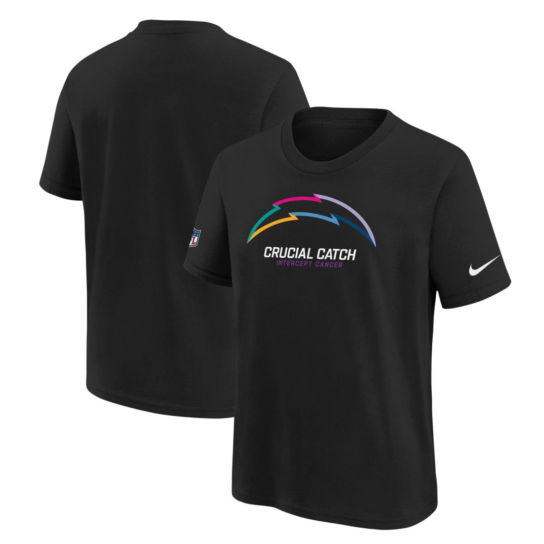Los Angeles Chargers Youth 2024 NFL Crucial Catch T-Shirt Black - Nike
