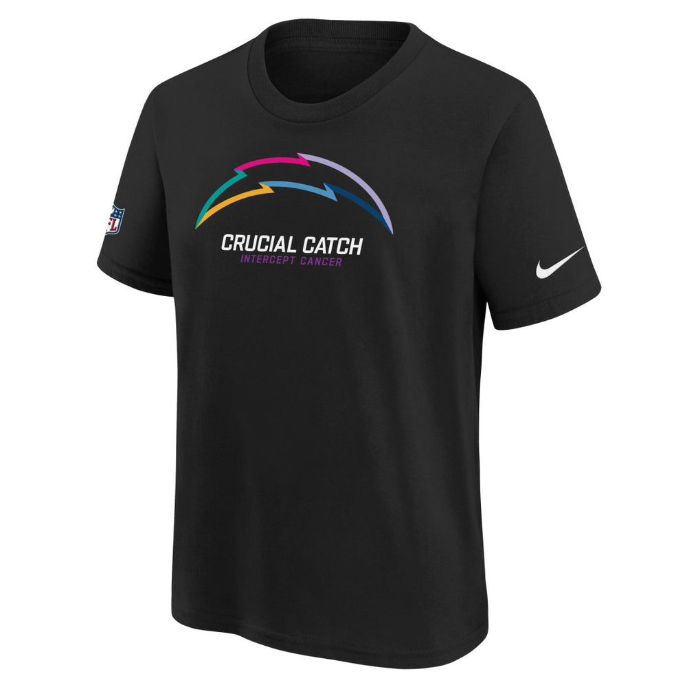Los Angeles Chargers Youth 2024 NFL Crucial Catch T-Shirt Black - Nike