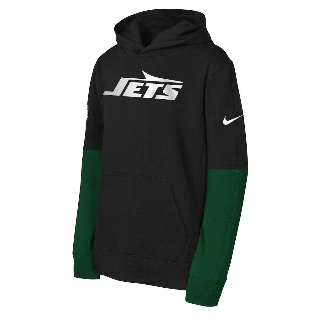 New York Jets Youth Club Pullover Hoodie Black - Nike