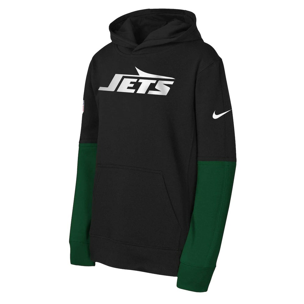 New York Jets Youth Club Pullover Hoodie Black - Nike