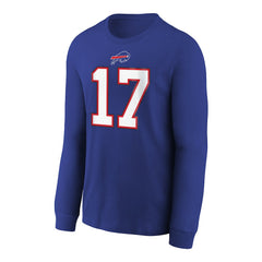 Josh Allen Buffalo Bills Youth Player Name & Number Long Sleeve T-Shirt Royal - Nike
