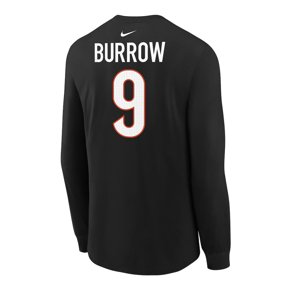Joe Burrow Cincinnati Bengals Youth Player Name & Number Long Sleeve T-Shirt Black - Nike